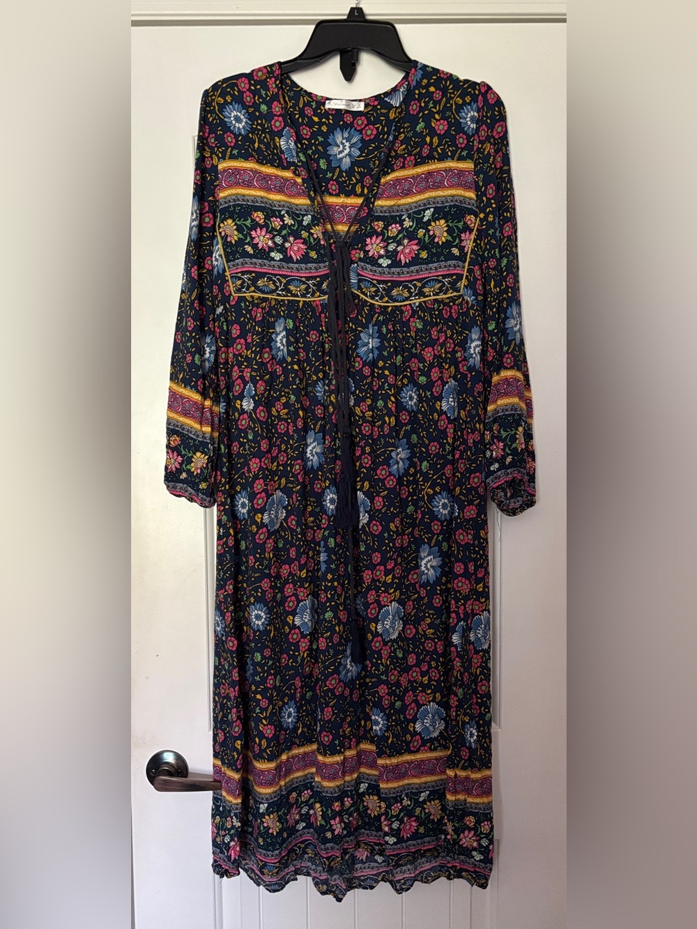 Boho Midnight Garden Dress, Small